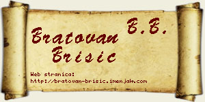 Bratovan Brisić vizit kartica